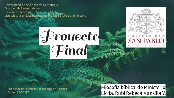 Proyecto final | Genially