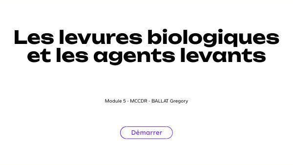Levures et agents levants | Genially