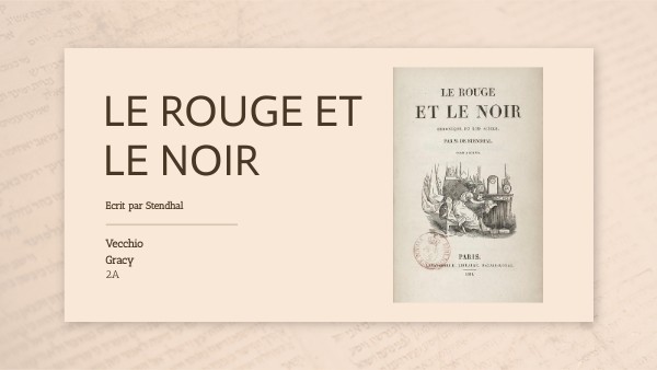 Le Rouge et le Noir