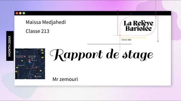 Rapport de stage