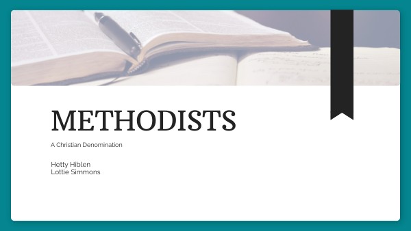 Methodists - RE denomination HW | Genially