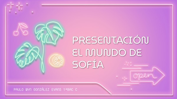 PRESENTACIÓN EL MUNDO DE SOFÍA | Genially
