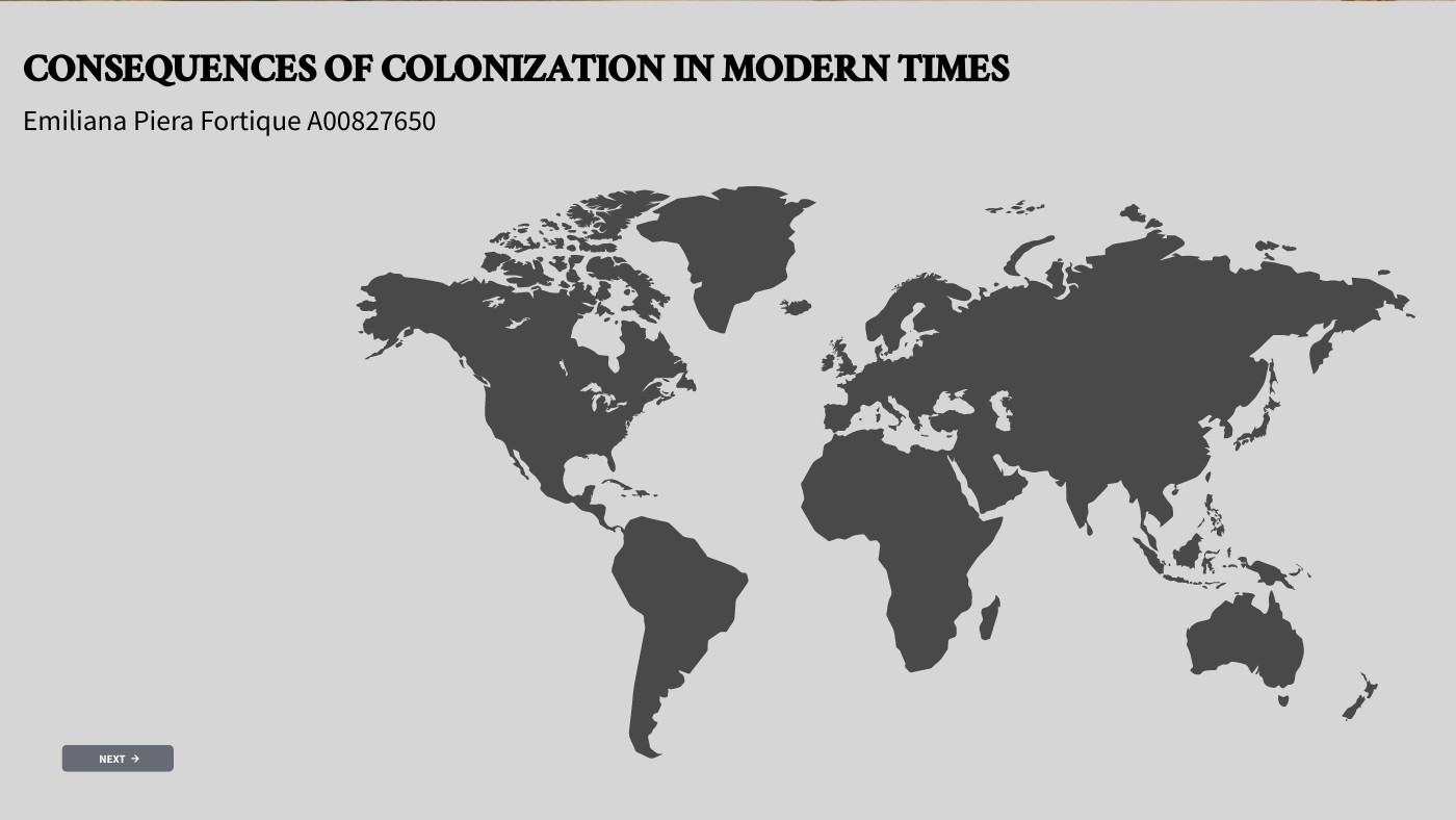 Consequences of colonization in modern times