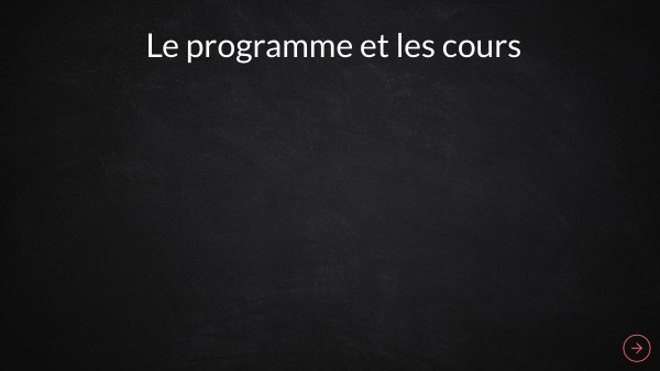 Programme et cours