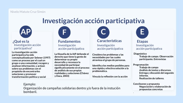 INVESTIGACION ACCION PARTICIPATIVA | Genially