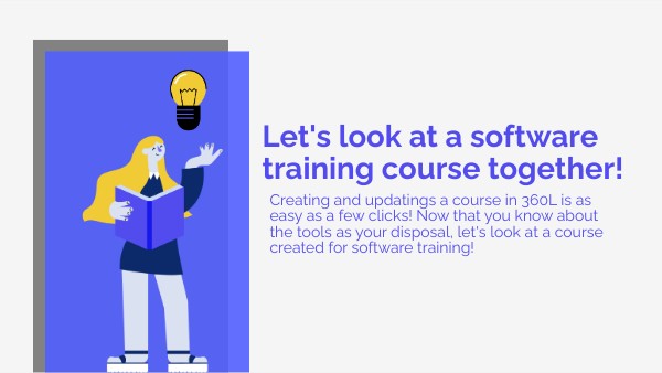 USE CASE - software training 360L recd course