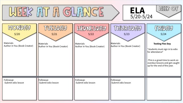 week at a glance | Genially