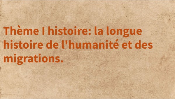 début de l'humanité | Genially
