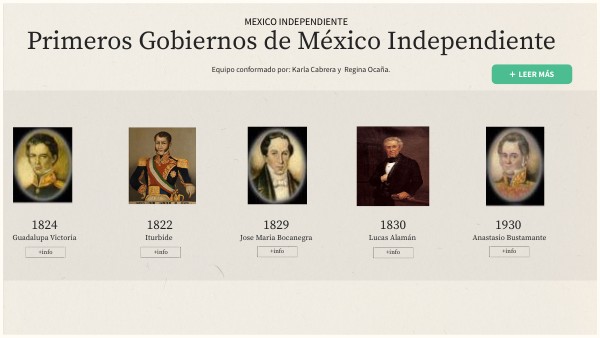 PRIMEROS GOBIERNOS DE MÉXICO