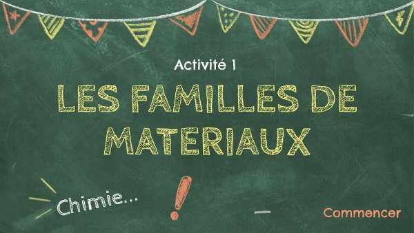 Les familles de matériaux