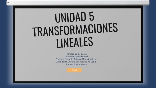 Unidad 5 Transformaciones Lineales Algebra Lineal