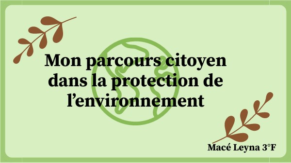 Oral Brevet : Parcours citoyen