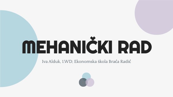 Mehanički rad | Genially