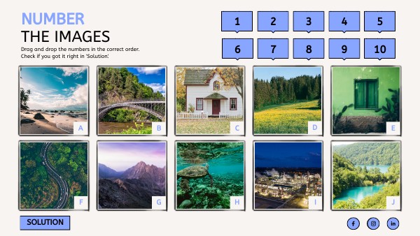 NUMBER THE IMAGES | Genially