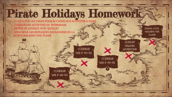 PIRATE HOLIDAYS HOMEWORK | Genially