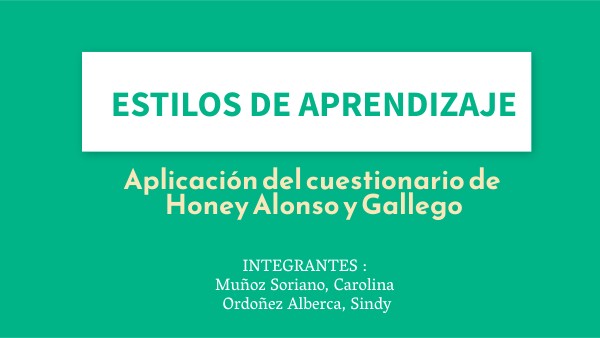 ESTILOS DE APRENDIZAJE CHAE | Genially