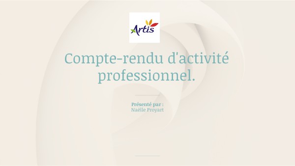 Compte-rendu d'activité professionnel.