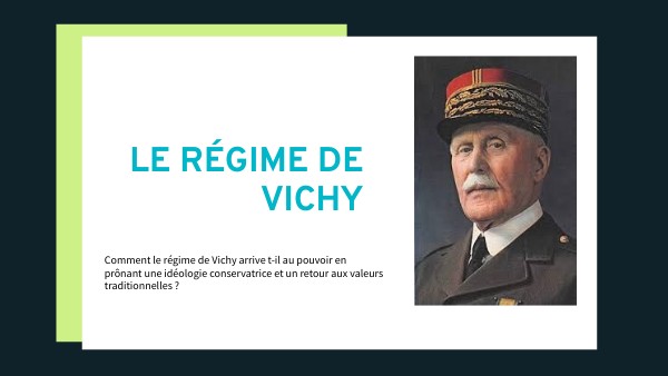 le régime de vichy | Genially
