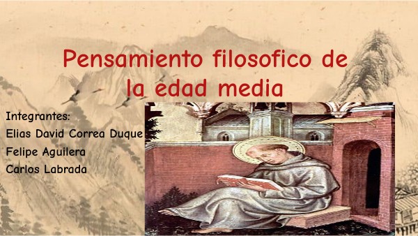 pensamiento filosofico en la edad media | Genially