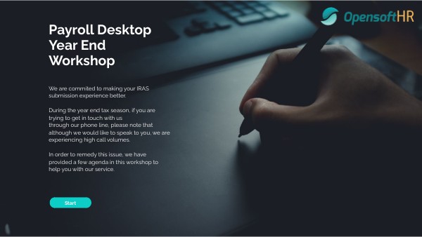 Year End Workshop:Payroll Desktop
