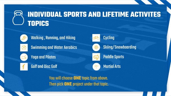 HPE B - Unit 4: Choice Board
