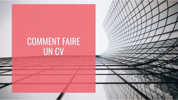 Séance sur le cv | Genially
