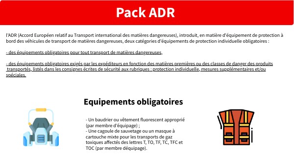 Pack ADR
