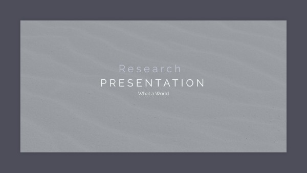 Research Presentation | Genially