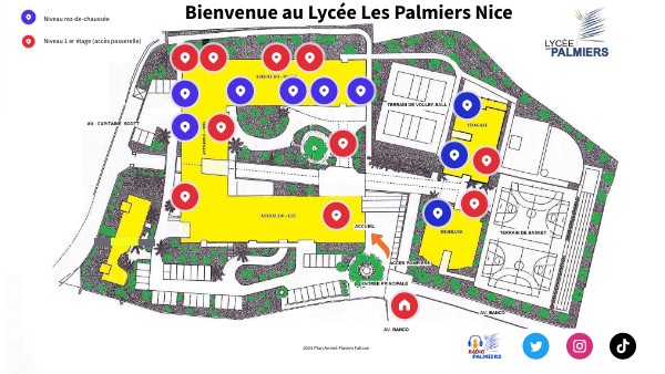 JPO 2023 Plan du Lycée | Genially