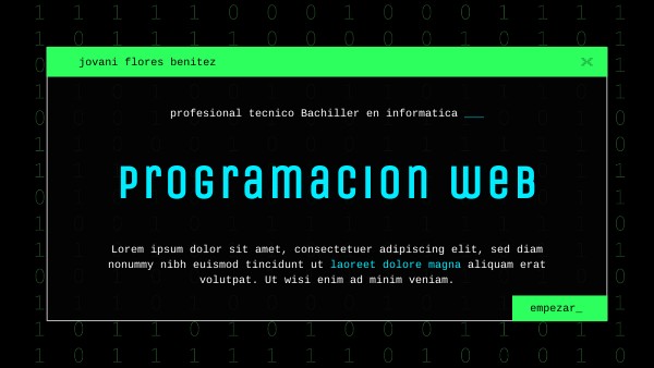 programacion web | Genially
