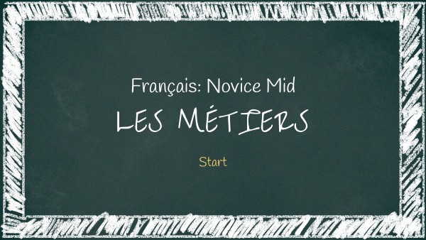 Metiers part 2 - Novice Mid | Genially