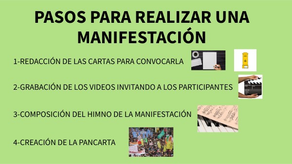 PASOS PARA REALIZAR UNA MANIFESTACIÓN | Genially