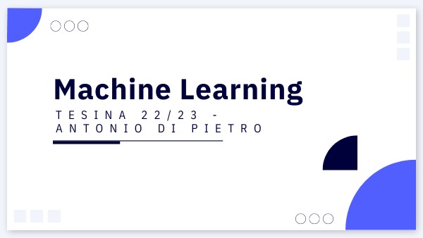 Tesina 3a media 2022/23 - MACHINE LEARNING | Genially
