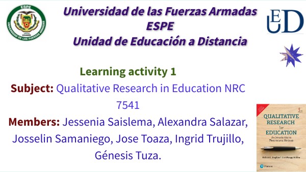 Qualitative activity 1 | Genially