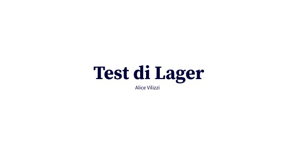 Presentazione Essenziale