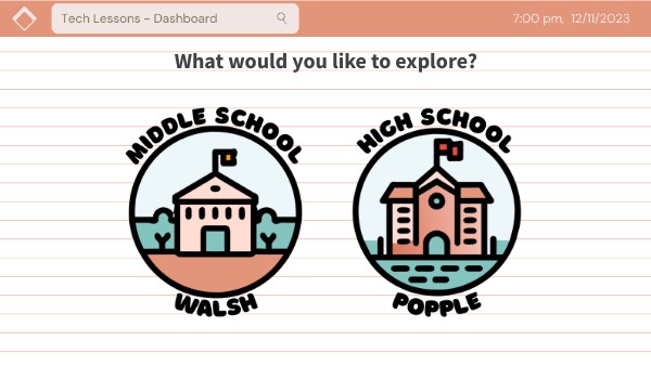 Tech Lessons - Dashboard
