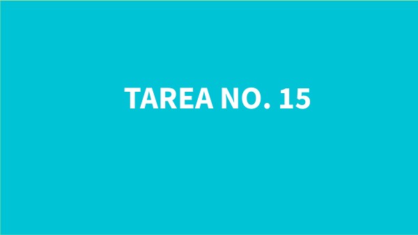 TAREA NO. 15