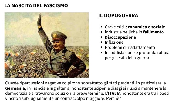 LA NASCITA DEL FASCISMO