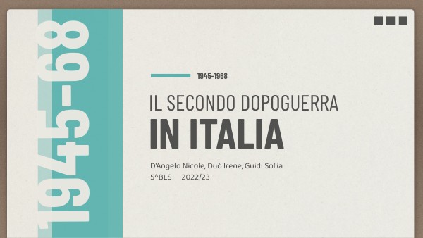 Dopoguerra in Italia