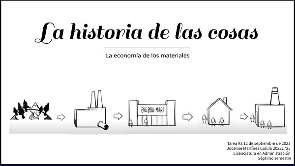 Tarea #3 La historia de las cosas