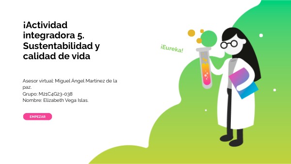 Actividad integradora 5. Sustentabilidad y calidad de vida | Genially
