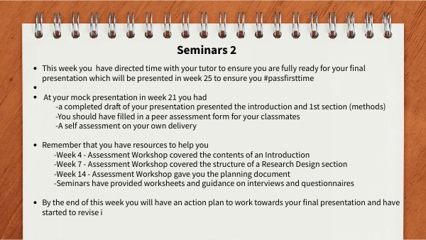 S&R Week 23 seminar 2 | Genially