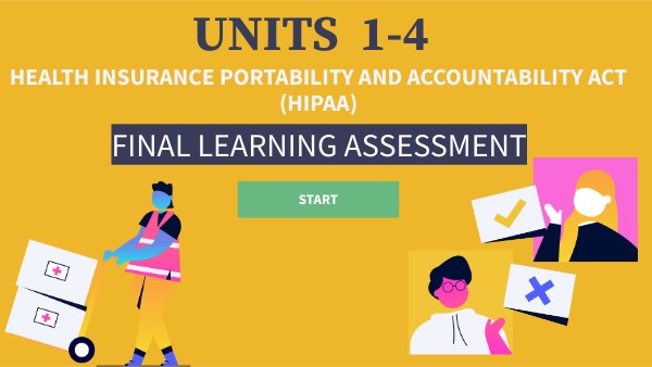 Units #1-4: HIPAA Final Learning Assessment | Genially