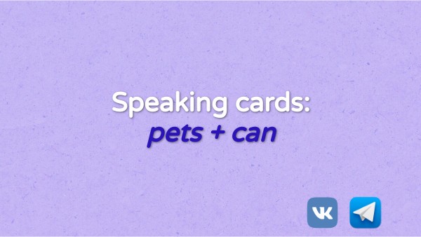Speaking cards: pets + can | Genially