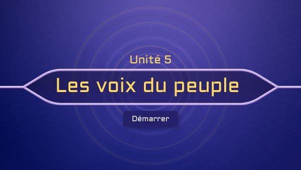 Unité 5 - quiz | Genially