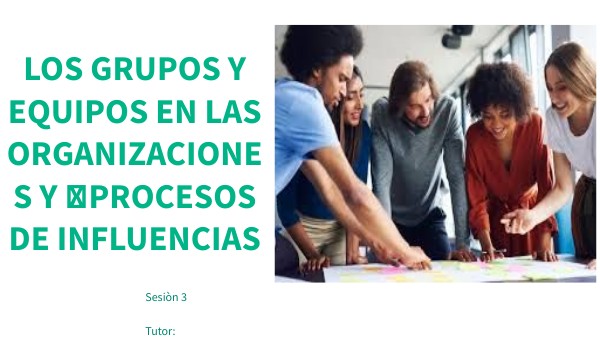 Los grupos y equipos en las organizaciones