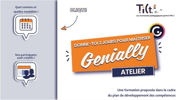 Formation au PDC : Créer une ressource avec Genially