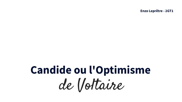 Candide Page De Garde candide de VOLTAIRE | Genially