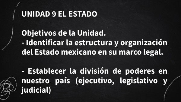 Unidad 9 El Estado