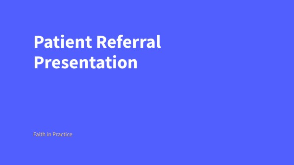 FIP referral presentation | Genially